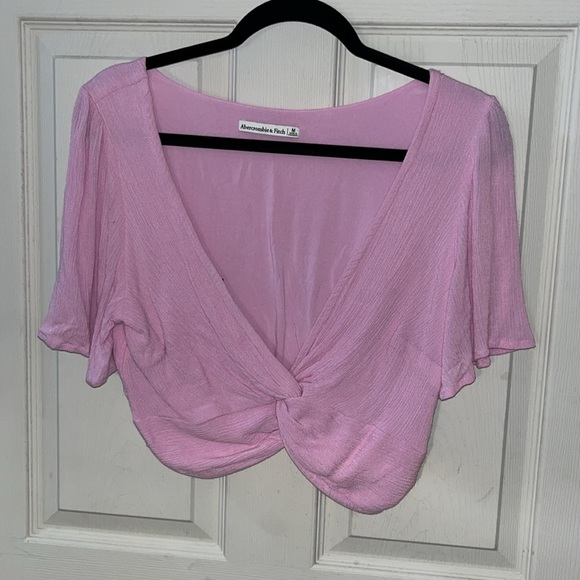 Abercombie & Fitch Pink cropped top - MEDIUM - Picture 1 of 9